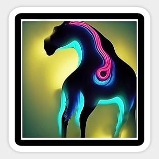 magic horse abstract Sticker